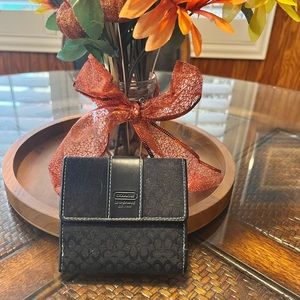 Mini black coach wallet